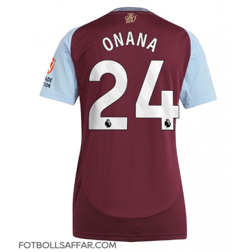 Aston Villa Amadou Onana #24 Hemmatröja Dam 2024-25 Kortärmad